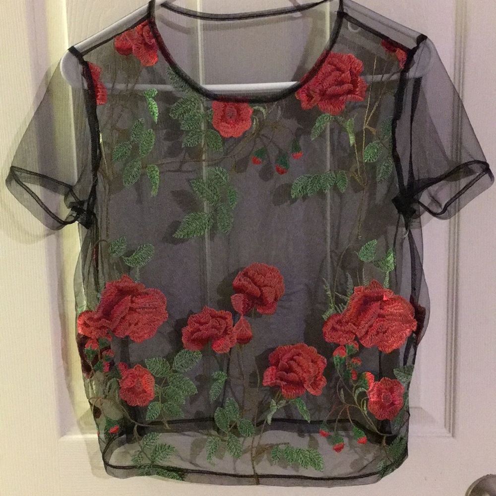 Sheer crop-top